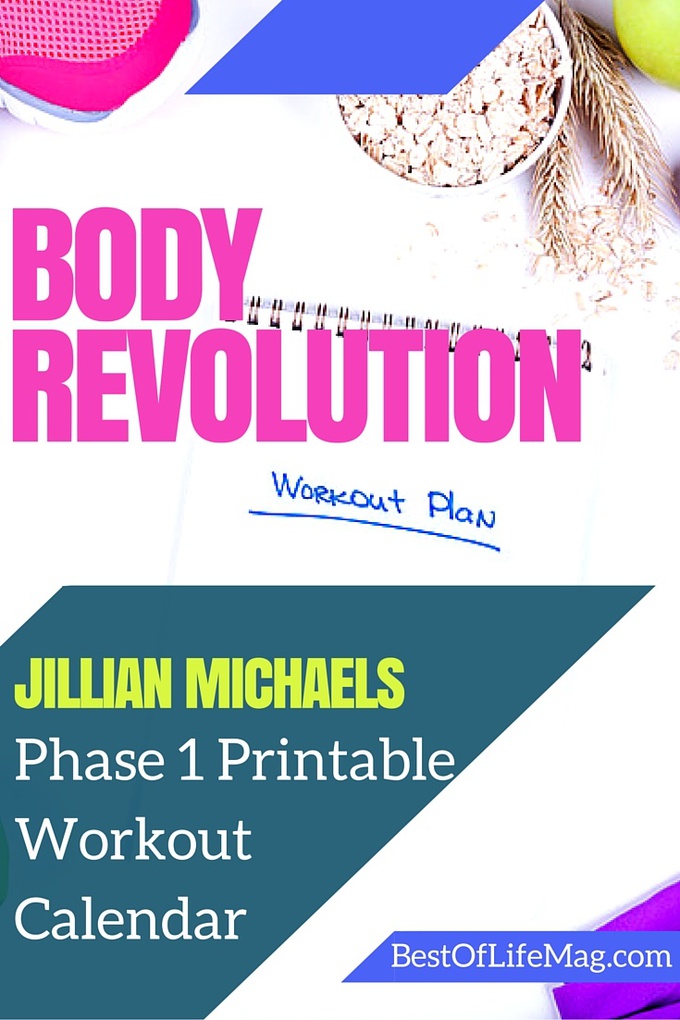 5 Day Jillian michaels bodyshred workout calendar 