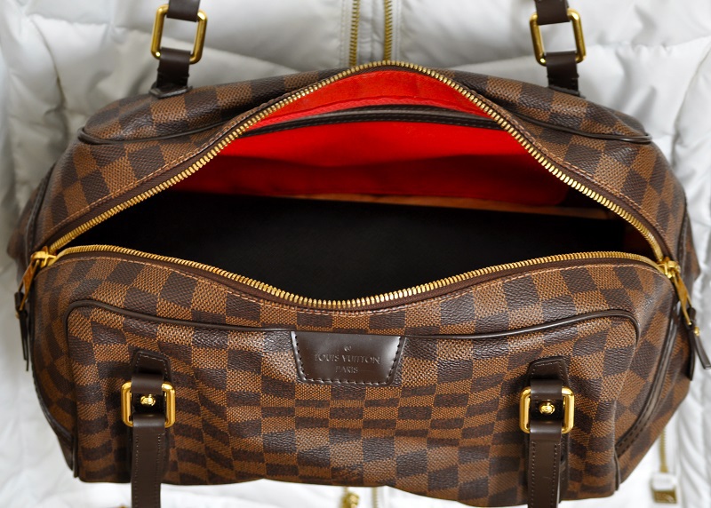 Brown Louis Vuitton Damier Ebene Rivington PM Shoulder Bag