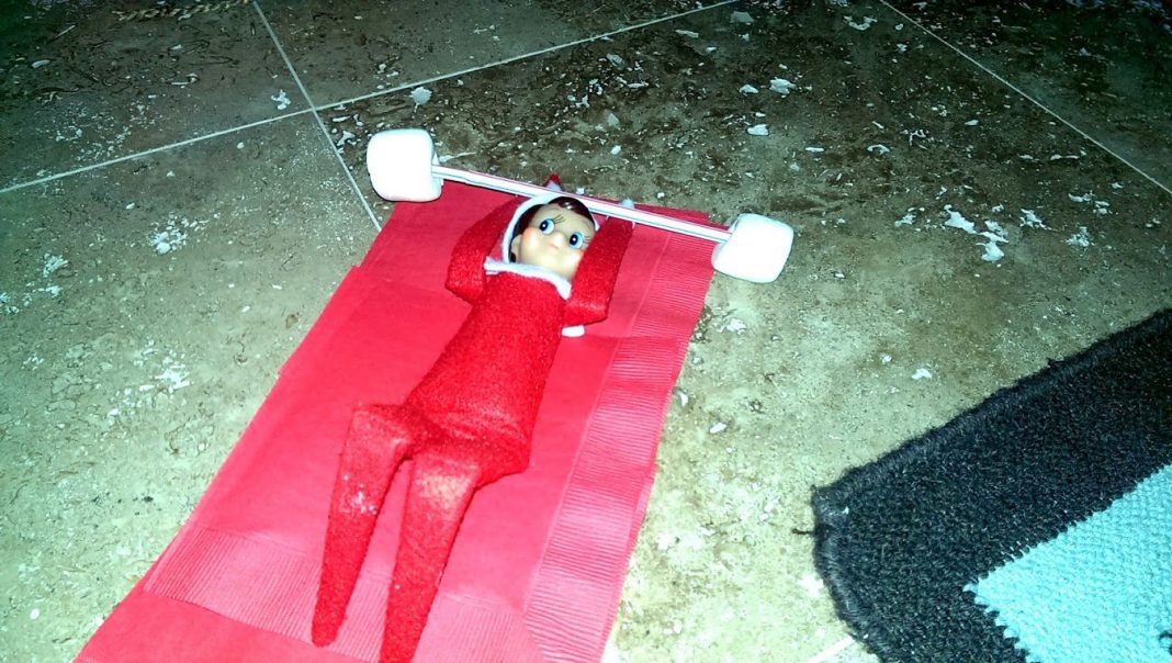 Goodbye to Elf on the Shelf An Elf with a Marshmallow Barbell