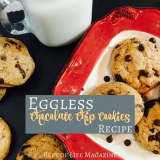 Make these eggless chocolate chip cookies for someone with egg allergies and show them they do not have to give up dessert just because of a food allergy. Eggless Cookie Recipes | Allergy Cookie Recipes | Healthy Cookie Recipes | How to Make Chocolate Chip Cookies without Eggs