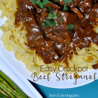 Enjoy this easy beef stroganoff crockpot recipe for a weeknight meal or with guests. The golden mushroom soup adds flavor and it has only SIX ingredients. How to Make Beef Stroganoff | What is Stroganoff | How to Make Beef Stroganoff in a Crockpot | Crockpot Recipes | Slow Cooker Recipes