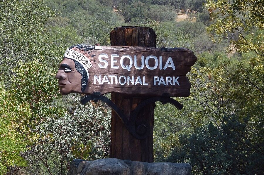 Killer National Parks in California Close Up of the Sequoia National Park Sign