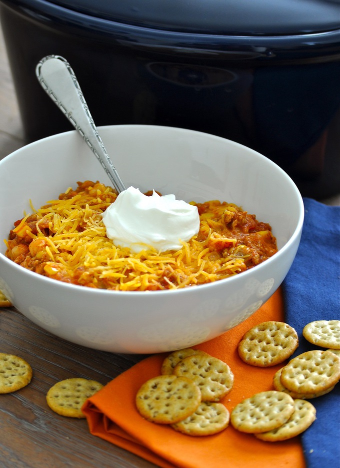 This turkey chili crockpot recipe can also be made on the stove top as well making it a versatile and easy meal to prepare for your family or gatherings.