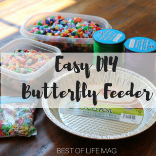 This easy DIY Butterfly Feeder Tutorial is an engaging way to teach your family about butterflies, science, counting, patterns, and remember loves ones.
