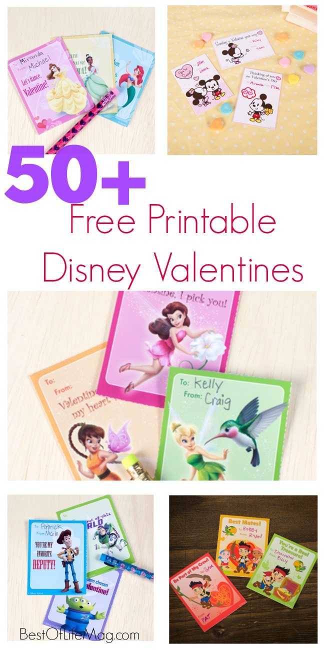 Valentines Day Disney Printables 50+ Cards for Kids Best of Life Mag