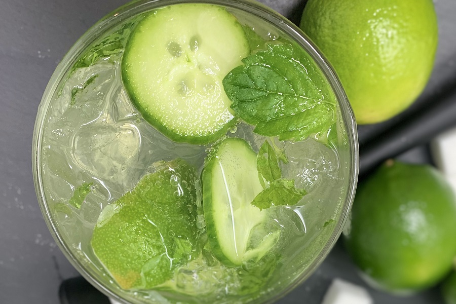 Sparkling Cucumber Cooler with Gin Cocktail Recipe