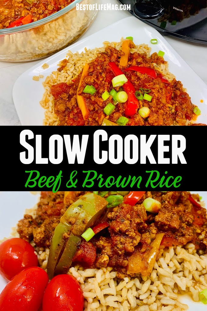 It is easier than ever to spice things up with the right crockpot dinner recipes like this easy slow cooker beef and brown rice recipe. Slow Cooker Beef Tips and Rice | Slow Cooker beef and Rice Casserole | Easy Beef Tips and Rice | Slow Cooker Beef Stew | Crockpot Recipes with Beef | Crockpot Recipes with Brown Rice #crockpot #beefandrice