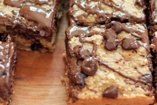 No Dairy Diet Banana Oat Chocolate Chip Cookie Bars