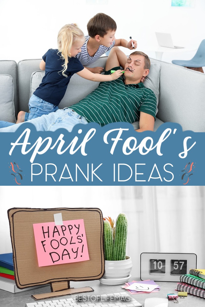 Have fun with these April Fools prank ideas when you play them on friends! They will appreciate the good laughs on this holiday! April Fools Pranks for Kids | Pranks for Adults | April Fools Day Ideas | April Fools Food | Pranks for Work | Jokes for Friends #aprilfoolsday #pranks via @amybarseghian