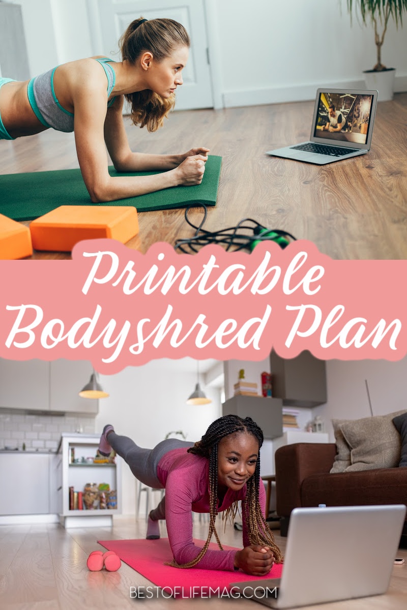 Printable Bodyshred Workout Plan