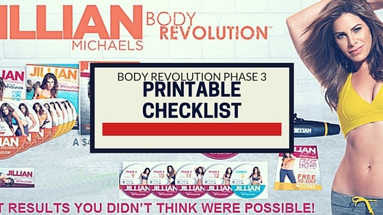 Body Revolution Phase 3 Printable Workout Checklist