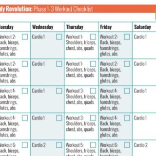 Printable Workout Schedule Body Revolution Phases 1-3 – The Best of ...