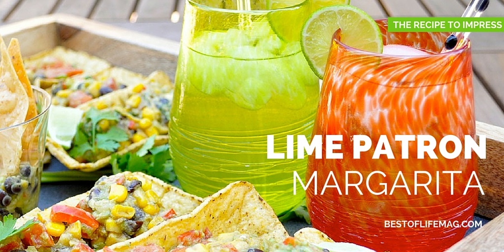 One of our latest margaritas we have been making at home is this lime Patron margarita recipe with a hint of lime. It is smooth and fresh on the palate!