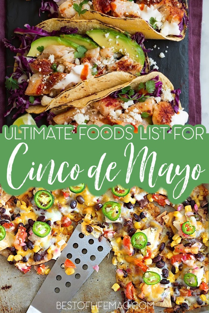 Impress your friends and family on Cinco de Mayo with an amazing display of Cinco de Mayo foods! We have over 80 fantastic recipes for you! Cinco de Mayo Party Food | Chicken Taco Recipes | Beef Taco Recipes | Enchilada Recipes | Guacamole Ideas | Recipes for Salsa | Homemade Salsa Recipes | Mexican Food Recipes #cincodemayo #mexicanrecipes