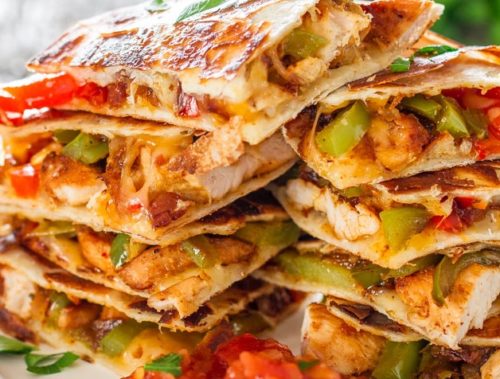 Cinco de Mayo Foods Chicken Fajita Quesadillas