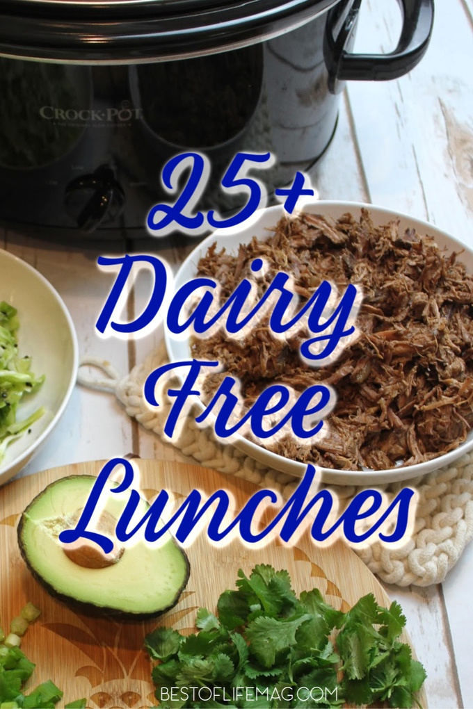These dairy free lunch ideas are the best food allergy recipes and are easy to weave into a healthy diet. Dairy Free Recipes | Recipes without Dairy | Recipes that are Dairy Free | Food Allergy Recipes | Dairy Free Lunch Recipes | Dairy Allergy Diet | How to Go Dairy Free