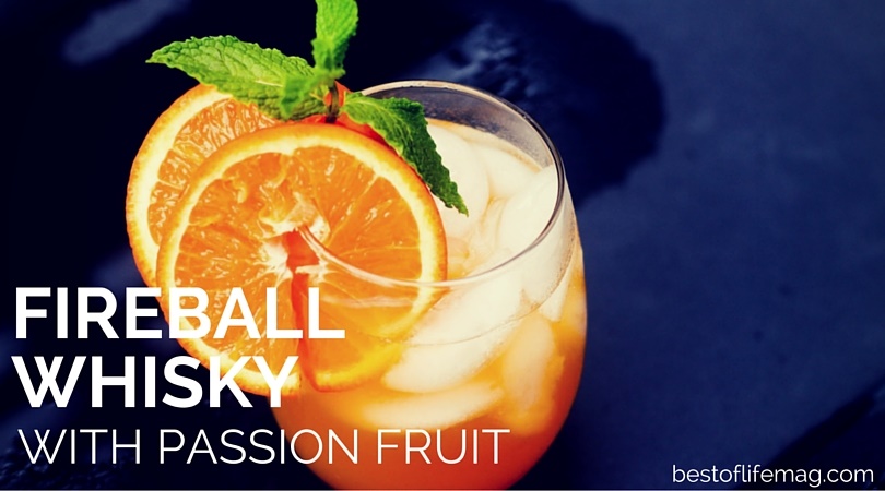Fireball Whisky Cocktail with Passion Fruit