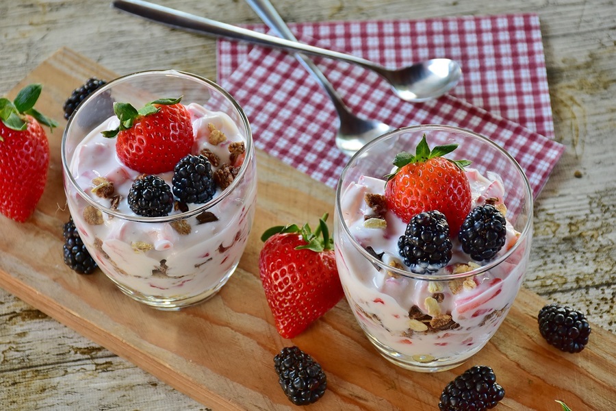 Jillian Michaels Breakfast Ideas Close Up of Two Greek Yogurt Parfaits