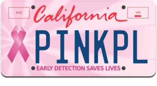 Pink Ribbon License Plate Gift Ideas For Mom