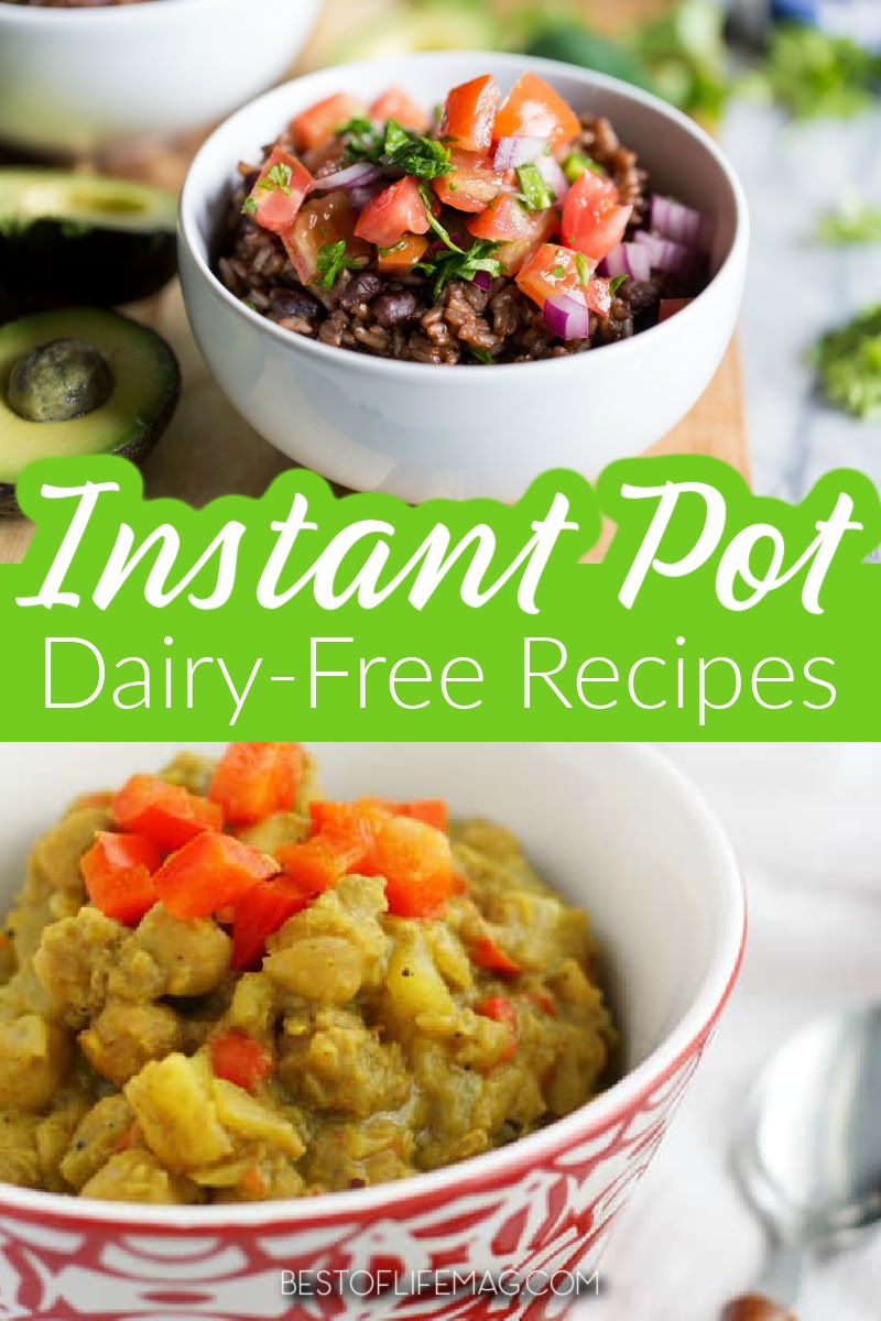 The Instant Pot is a great way to create tons of different recipes in no time! These dairy free instant pot recipes are delicious while honoring dietary restrictions or food allergies. Dairy Free Recipes | Instant Pot Recipes | No Dairy Recipes | Easy Food Allergy Recipes | Instant Pot Food Allergy Recipes | Best Instant Pot Recipes | Healthy Recipes | Easy Dairy Free Recipes #dairyfreerecipes #instantpotrecipes