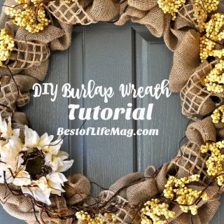 Our neutral fall DIY burlap wreath keeps your home looking chic and stylish throughout the entire season with its Restoration Hardware inspired design. How to Make a Wreath | How to Make a Ruffled Burlap Wreath | How to Make a Wreath with Burlap Squares | Fall Burlap Wreath | Burlap Wreath Supplies