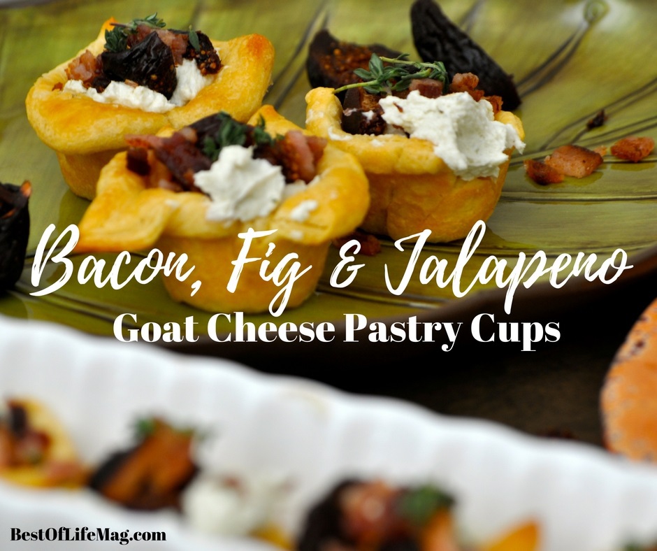 Bacon Fig & Jalapeno Goat Cheese Pastry Cups