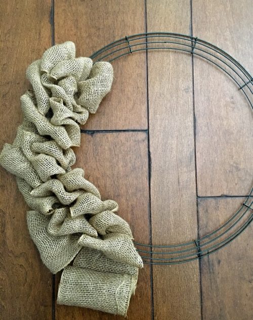 Easy DIY Burlap Wreath Tutorial | Front Door Fall Wreath