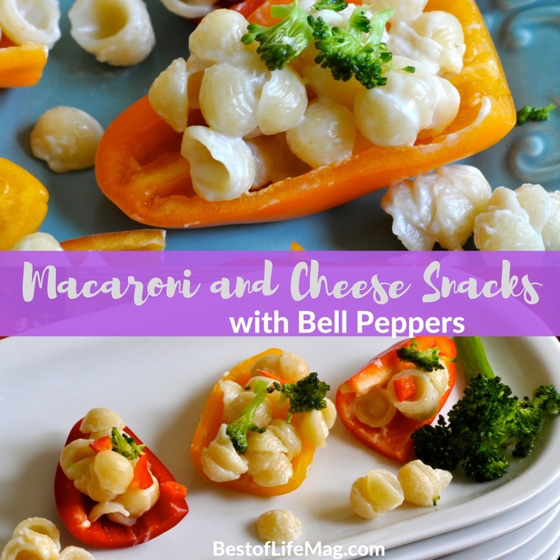 Macaroni and Cheese Snacks with Bell Peppers