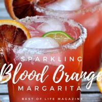 With freshly squeezed blood oranges and limes, this sparkling blood orange margarita adds a refreshing twist to a classic cocktail.