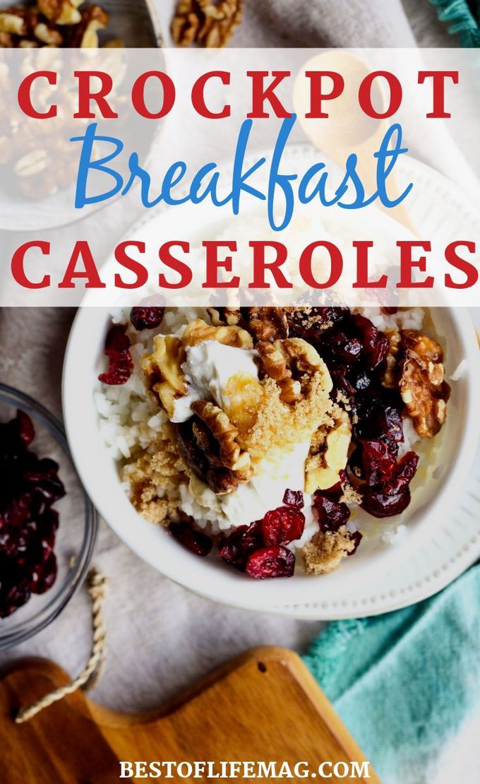 A crockpot breakfast casserole is the perfect time-saving addition to your morning! You don't have to skip out on breakfast due to being short on time! Crockpot Breakfast Recipes | Slow Cooker Breakfast Recipes | Slow Cooker Casserole Recipes | Vegetarian Breakfast Recipes | Healthy Breakfast Recipes #breakfast #crockpot