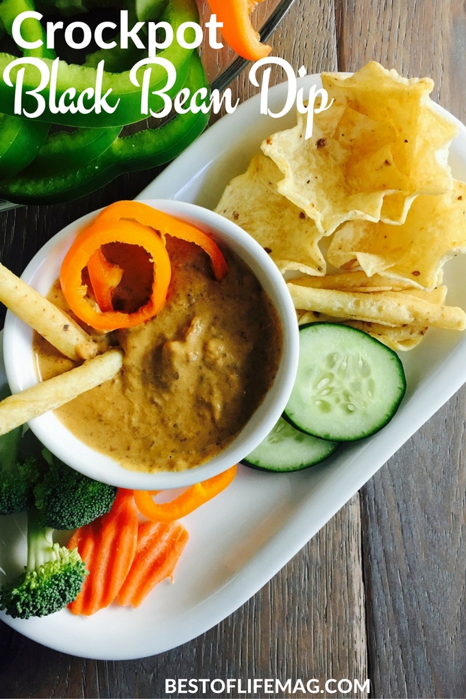 This crockpot black bean dip recipe comes together in minutes with only two ingredients making the perfect side or topping for salads and tacos.