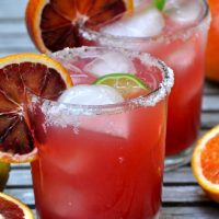 With freshly squeezed blood oranges and limes, this sparkling blood orange margarita adds a refreshing twist to a classic cocktail.