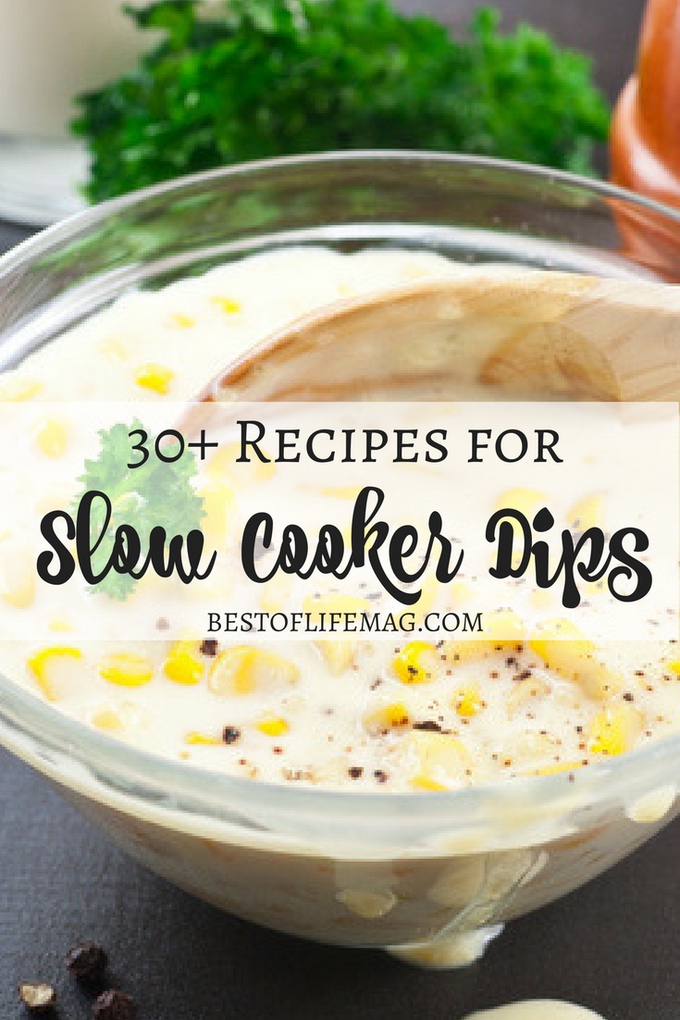 These slow cooker dips will make your life so much easier. You can whip them up ahead of time, turn them on before the party and forget all the stress! Crockpot Recipes | Crockpot Party Recipes | Slow Cooker Party Recipes | Recipes for Parties | Dip Recipes #crockpot #recipes