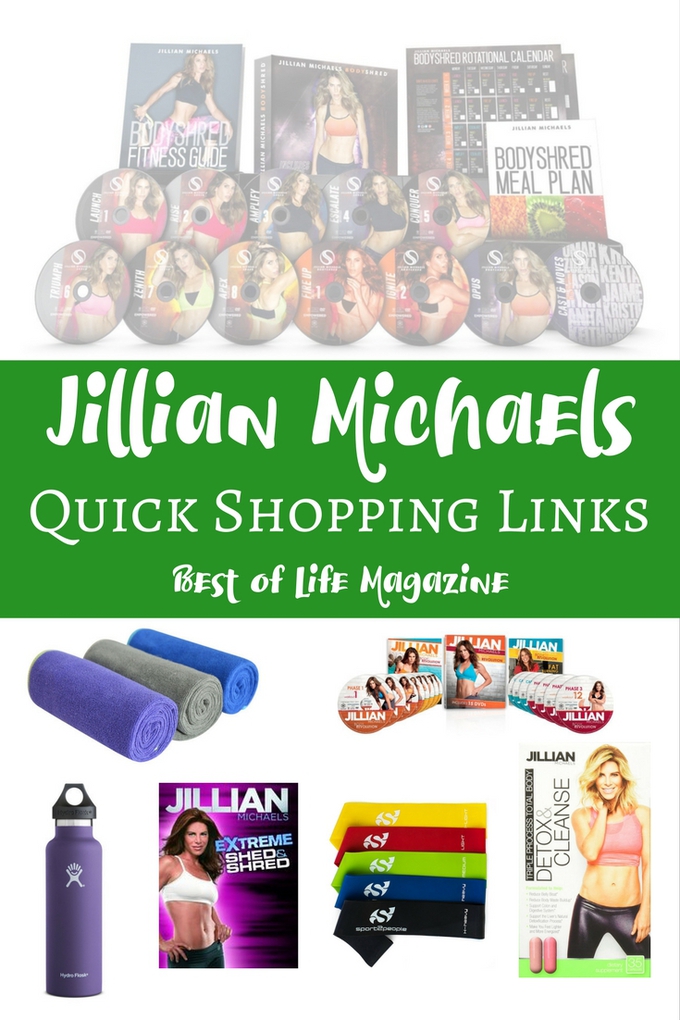 Jillian Michaels Amazon shopping links: The perfect place to get everything you need to live a happier, healthier, more fit life!