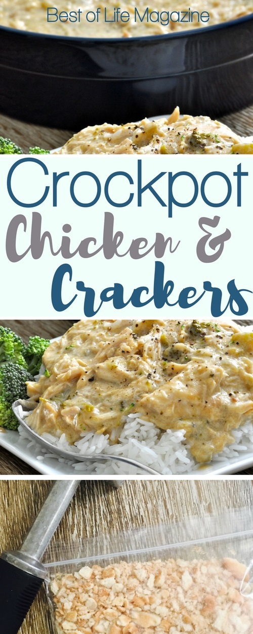 This Shredded Chicken and Crackers Recipe with Ritz crackers for the crockpot tastes great, is easy to make, AND requires five ingredients or less. Healthy Recipes | Dinner Recipes | Family Dinner Ideas | Health Recipes | Crockpot Recipes | Slow Cooker Recipes #slowcooker #crockpot via @amybarseghian
