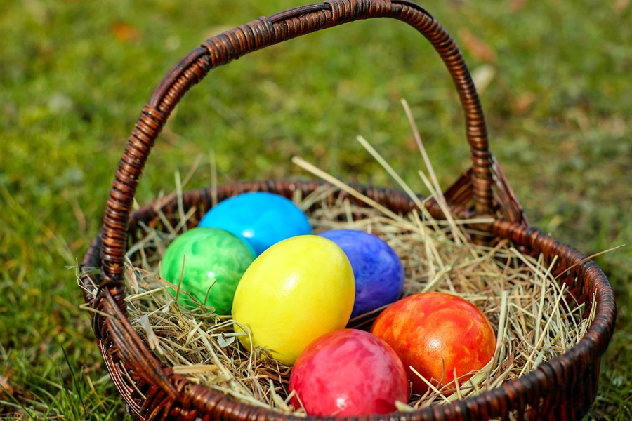 Dairy Free Easter Candy Recipes a Basket of Dyed Eggs