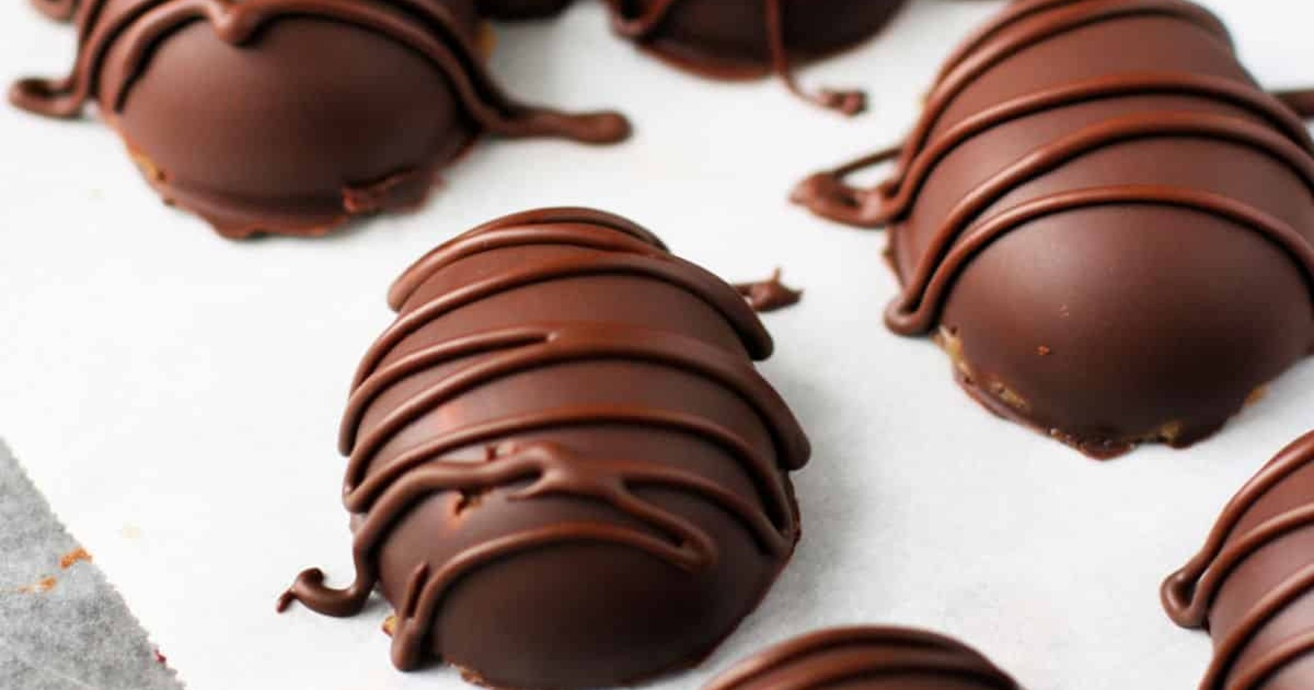 Dairy Free Easter Candy Chocolate Caramel Easter Eggs (Dairy Free) on Parchment Paper