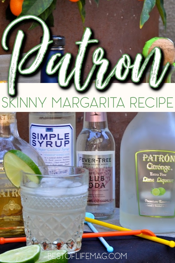 The quest for the best skinny margarita is over now that you have this Patron skinny margarita recipe with Patron Lime Citronge. Cocktail Recipes | Margarita Recipes | Drink Recipes | Skinny Margaritas #margarita via @amybarseghian