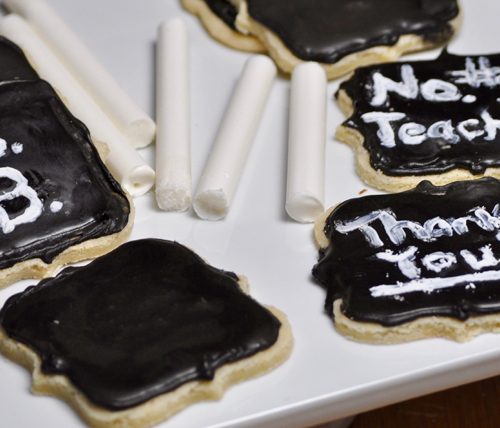 Chalkboard cookies with edible chalk - Ashlee Marie - real fun