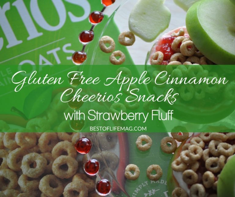 Gluten Free Apple Cinnamon Cheerios Snacks with Strawberry Fluff