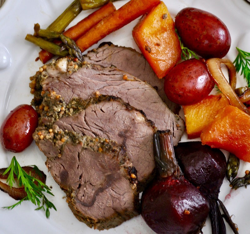 Three Ingredient Crock Pot Beef Roast with Vegetables {Dairy Free