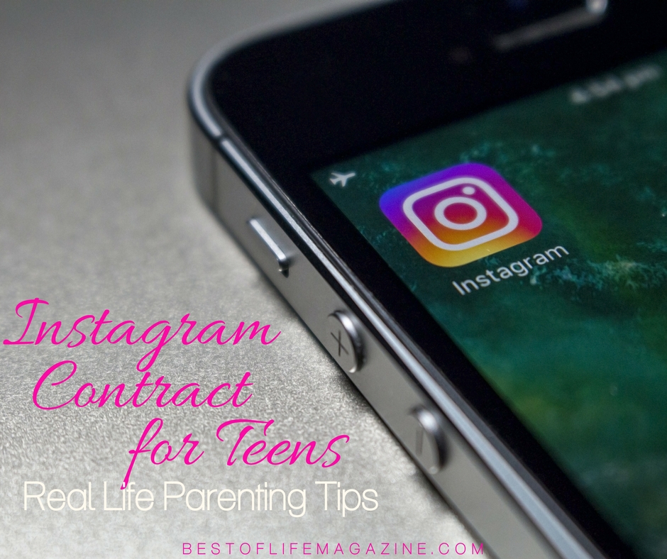 Printable Instagram Contract for Teens | Instagram Parental Monitoring Tips