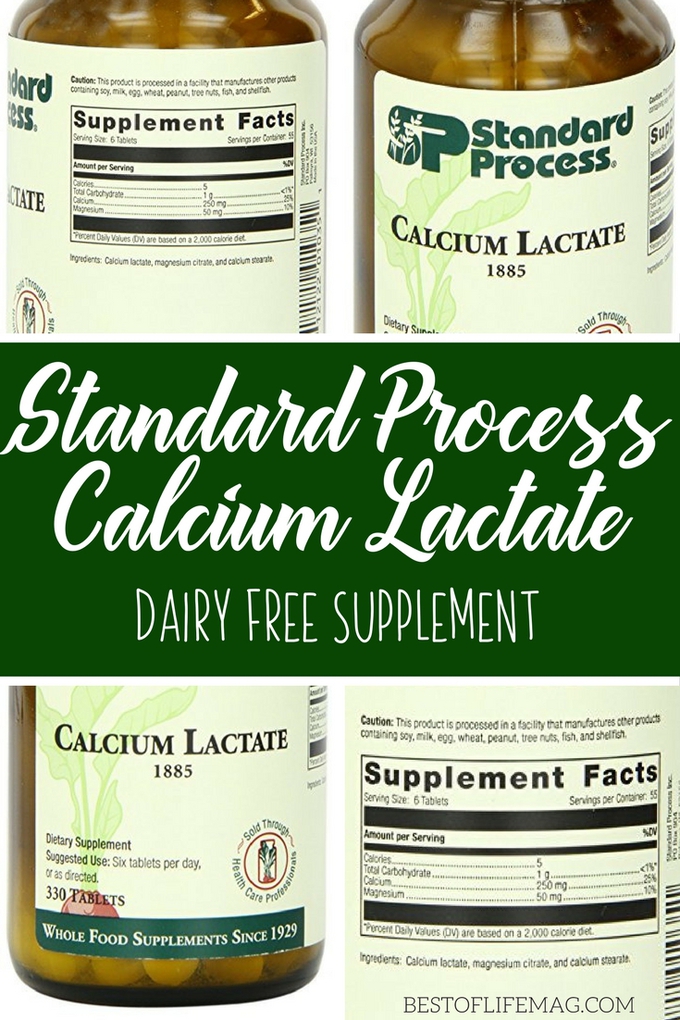 Standard Process Calcium Lactate | Dairy Free Supplement ...