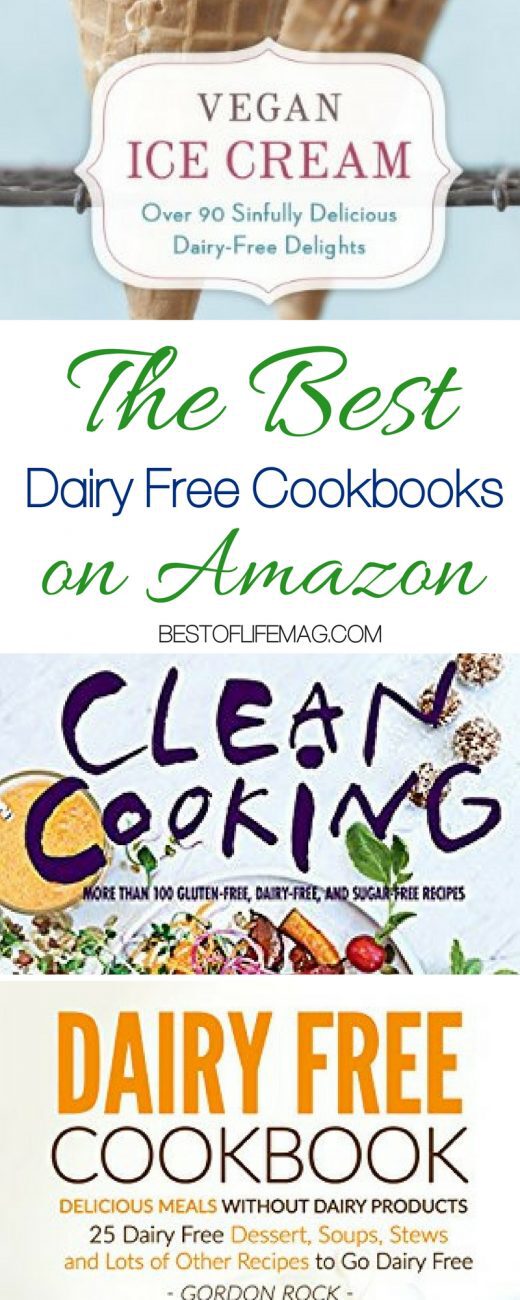 These are some of the best dairy free cookbooks on Amazon. These dairy free cookbooks make it so much easier to live with a dairy allergy! Dairy Free Books on Amazon | Amazon Cookbooks | Dairy Free Recipes | Dairy Free Breakfast | Dairy Free Lunch | Dairy Free Dinner | Dairy Free Dessert #dairyfree 