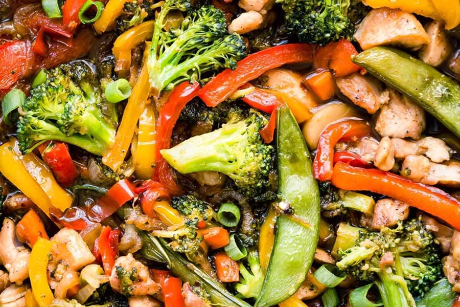 Dairy Free Ketogenic Chicken Recipes Keto Chicken Stir Fry Close Up