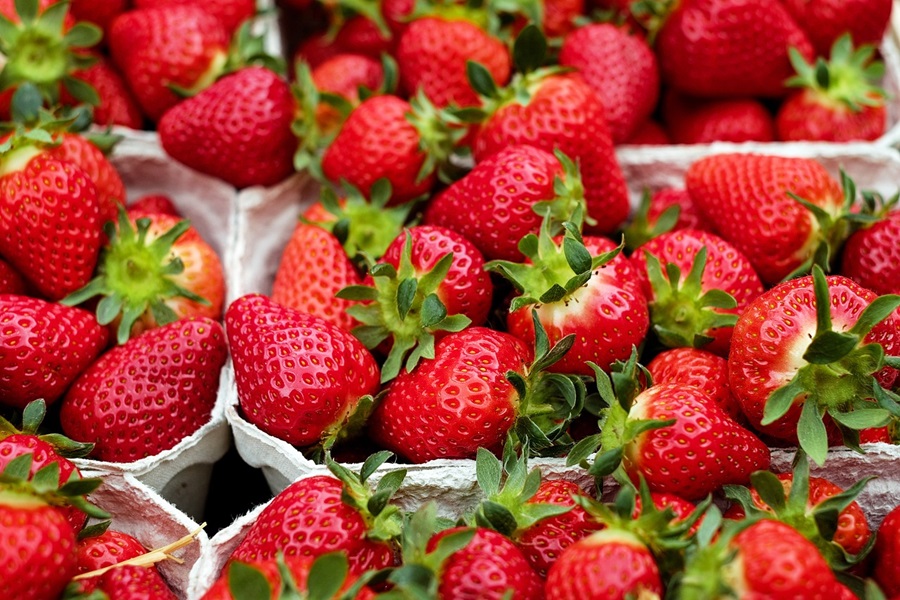 Strawberry Jalapeno Margarita Recipe on the Rocks Baskets of Fresh Strawberries