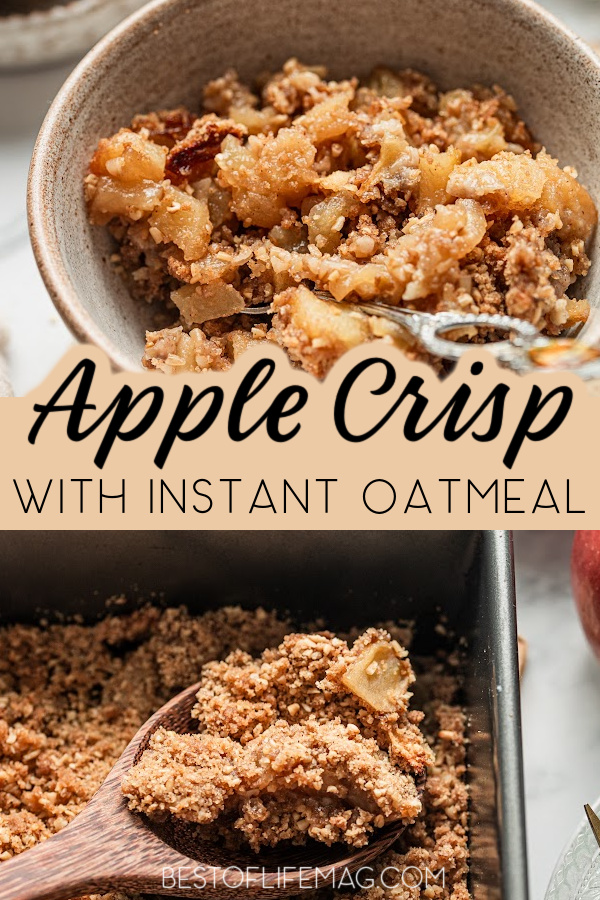 Turn apples into something other than classic pies with our delicious apple crisp with instant oatmeal recipe! It is an easy dessert recipe to make whenever you have a sweet tooth. Easy Apple Crisp Recipe | Healthy Apple Crisp | Gluten-Free Apple Crisp | Best Apple Crisp | Fall Apple Crisp | Quick Apple Crisp | Homemade Apple Crisp | Apple Crisp Topping | Simple Apple Crisp | Apple Dessert Recipes | Best Apples for Baking | Baking Recipes with Apples via @amybarseghian