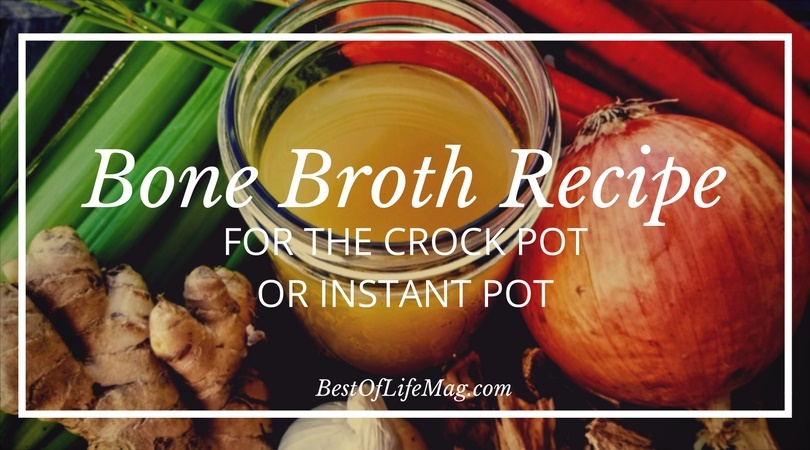 You can prepare this crock pot bone broth in fifteen minutes and let it slow cook. This bone broth recipe also converts to an instant pot bone broth recipe! Bone Broth Diet | Bone Broth Soup | Bone Broth Benefits | Crock Pot Bone Broth for Dogs