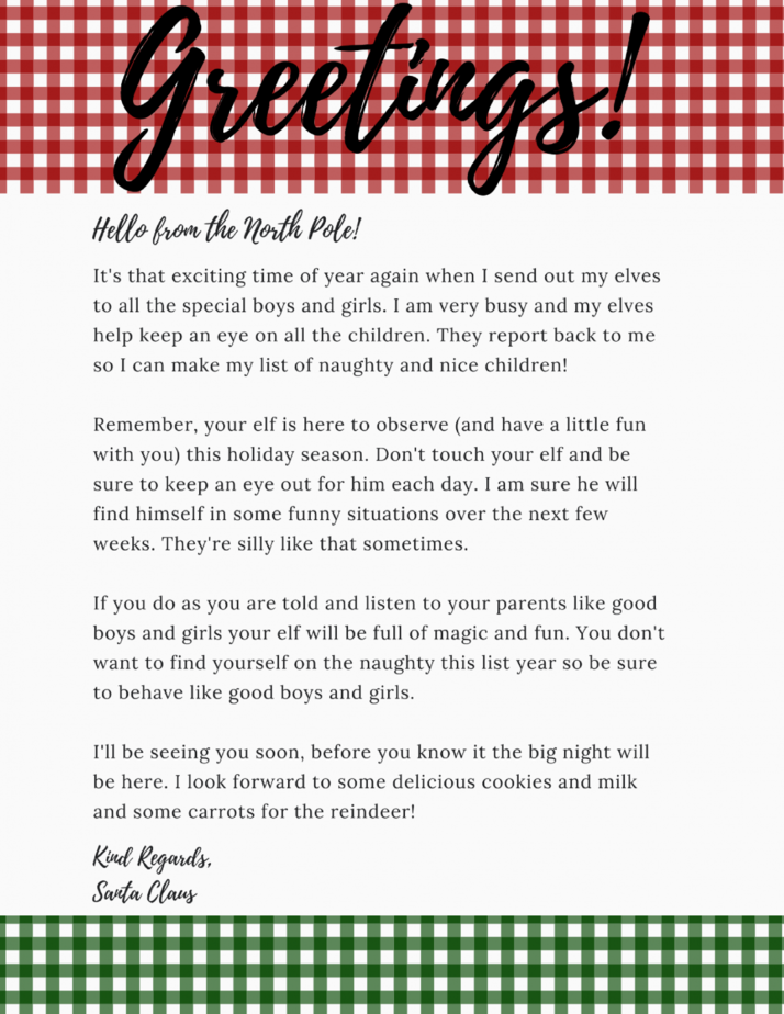 Elf on the Shelf Introduction Letter Printable Best of Life Magazine