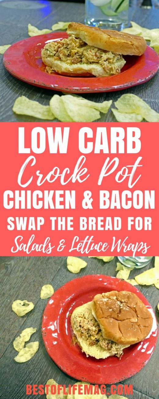 Crockpot Chicken and Bacon Sandwiches | Keto Friendly Option